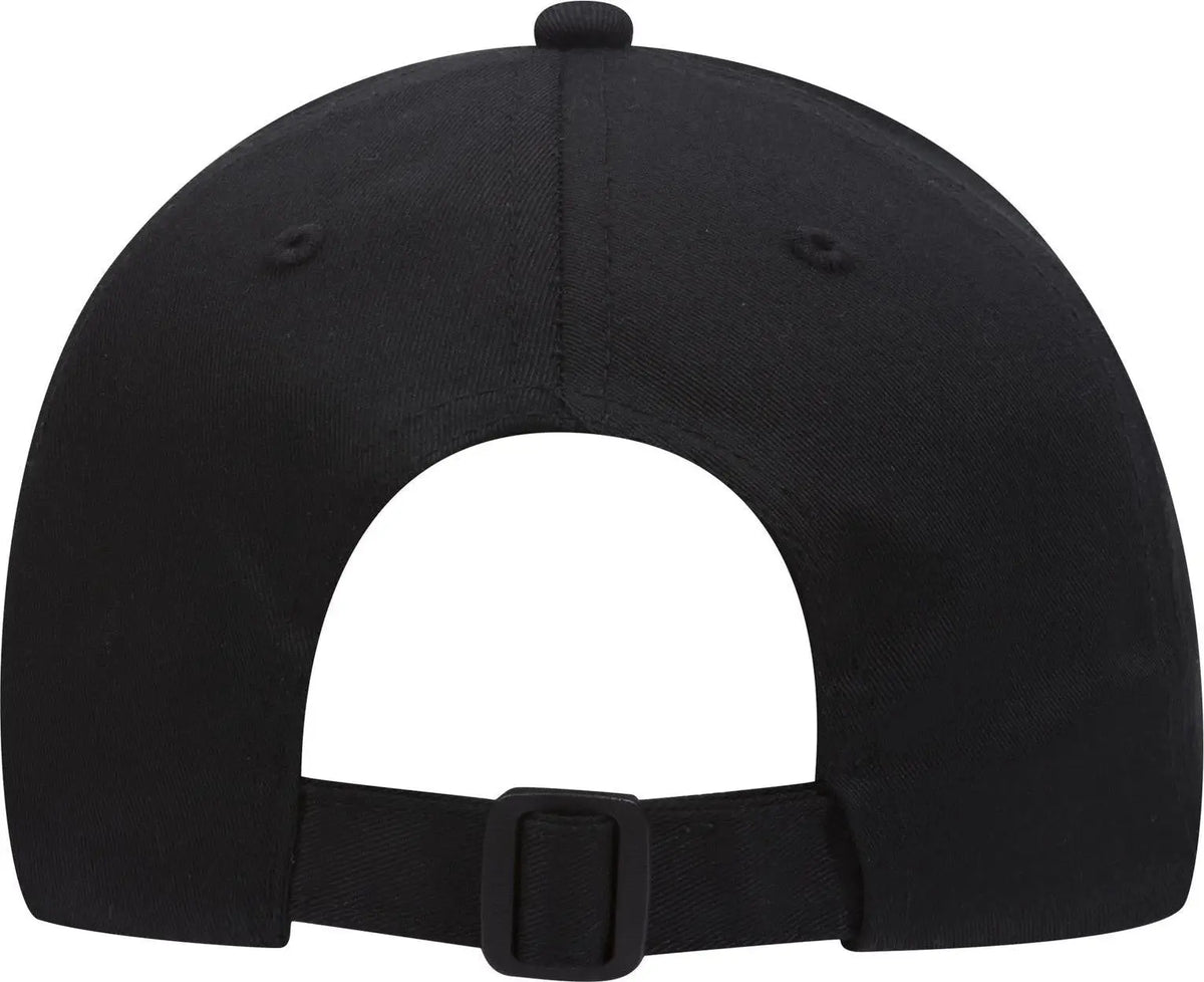 Otto 18-010 6 Panel Low Profile Baseball Cap - Black - 1/2’’ - 7 5/8’’