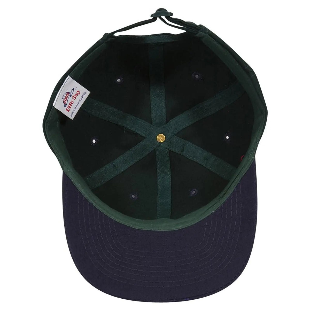 Otto 18-011 6 Panel Low Profile Baseball Cap - Nvy/dk.grn - 7 3/8’’ - 5/8’’
