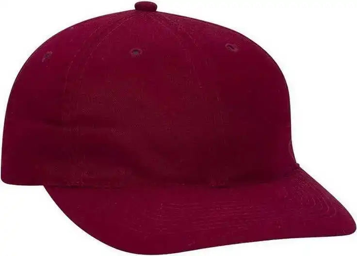 Otto 18-016 Brushed Cotton Twill Low Profile Pro Style Cap - Burgandy Maroon - one Size Fits Most