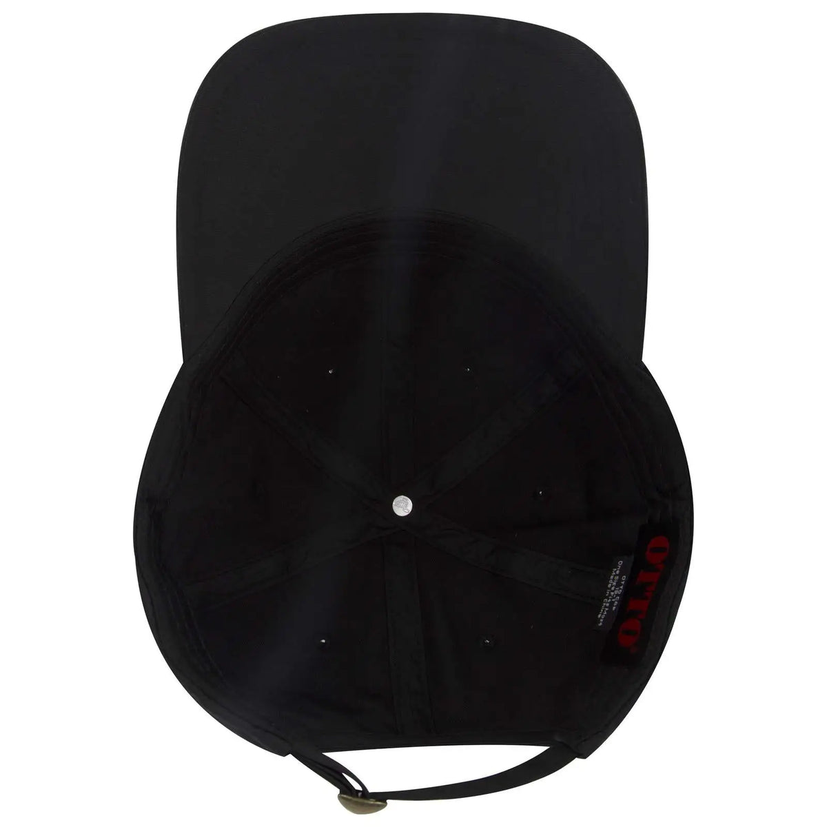Otto 18-1 6 Panel Low Profile Baseball Cap - Black - 7 3/8’’ - 5/8’’