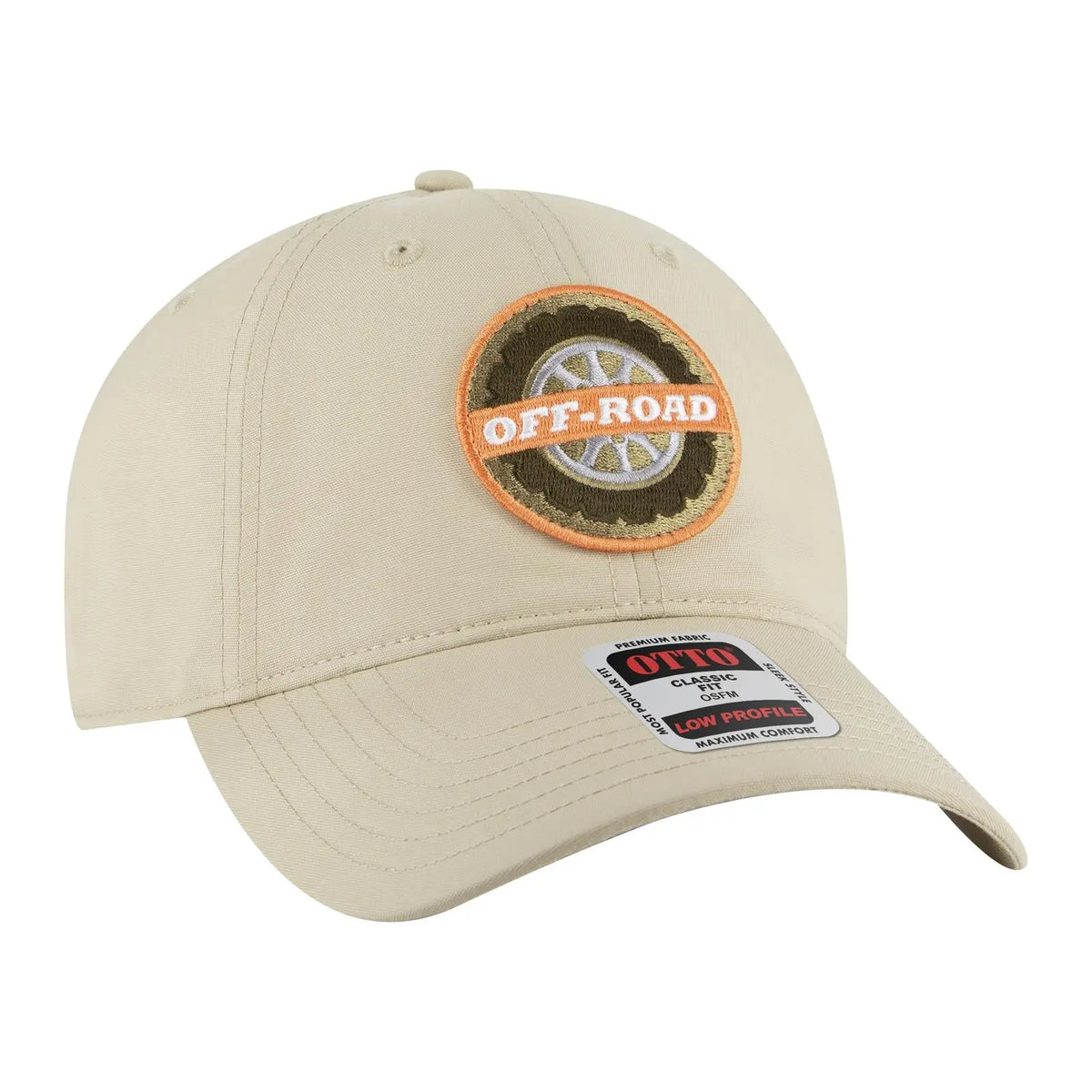 Otto 18-1 6 Panel Low Profile Baseball Cap - Khaki - 7 3/8’’ - 5/8’’