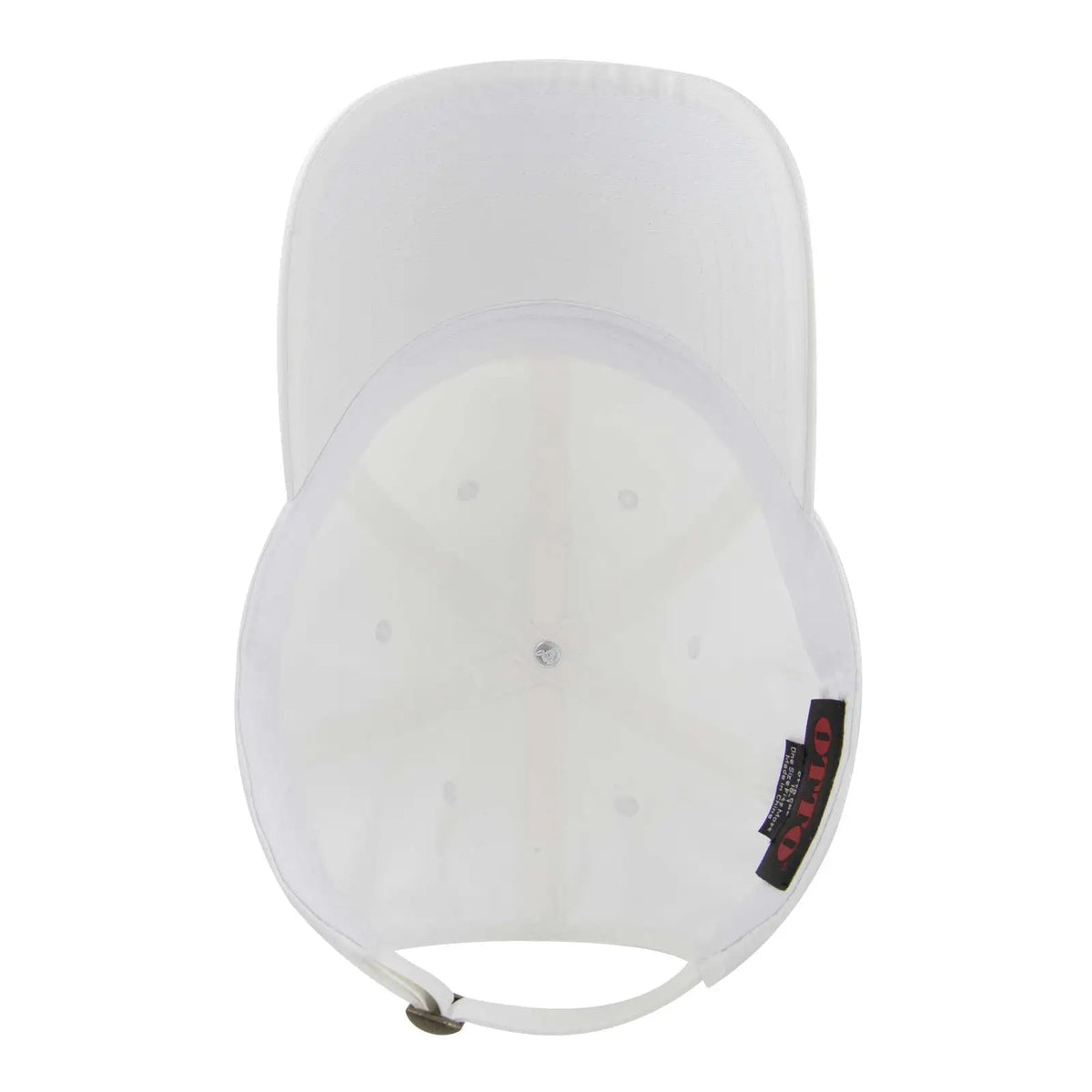 Otto 18-1 6 Panel Low Profile Baseball Cap - White - 7 3/8’’ - 5/8’’