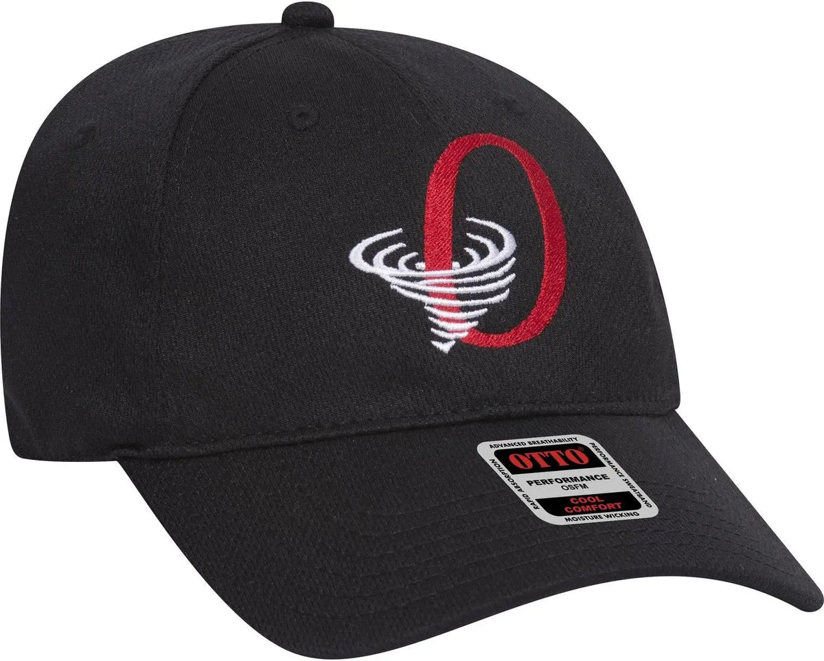 Otto 18-1042 6 Panel Low Profile Baseball Cap - Black - 1/2’’ - 7 5/8’’