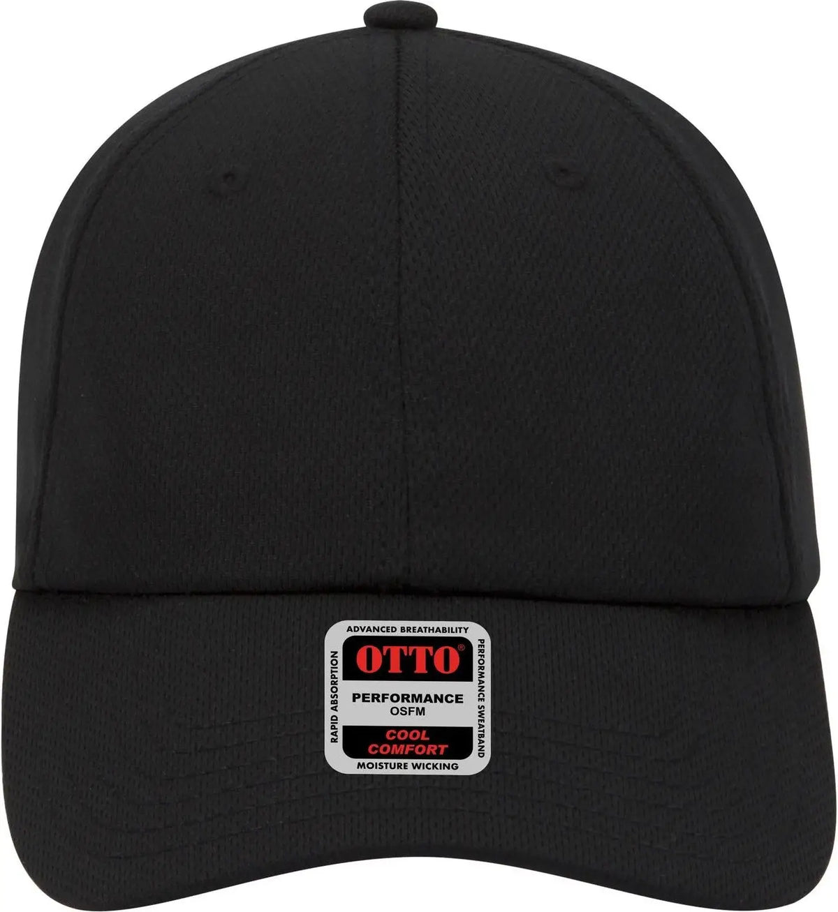 Otto 18-1042 6 Panel Low Profile Baseball Cap - Black - 1/2’’ - 7 5/8’’