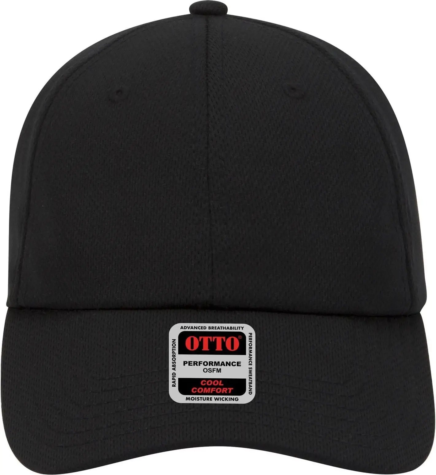 Otto 18-1042 6 Panel Low Profile Baseball Cap - Black - 1/2’’ - 7 5/8’’