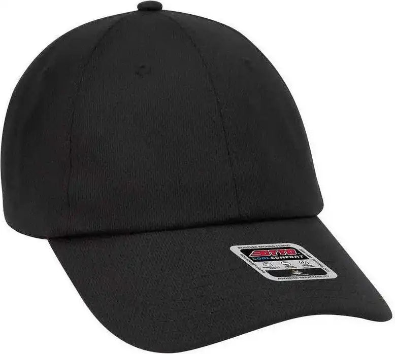 Otto 18-1042 Cool Comfort Polyester Mesh Low Profile Pro Style Unstructured Soft Crown Cap - Black - one Size Fits Most