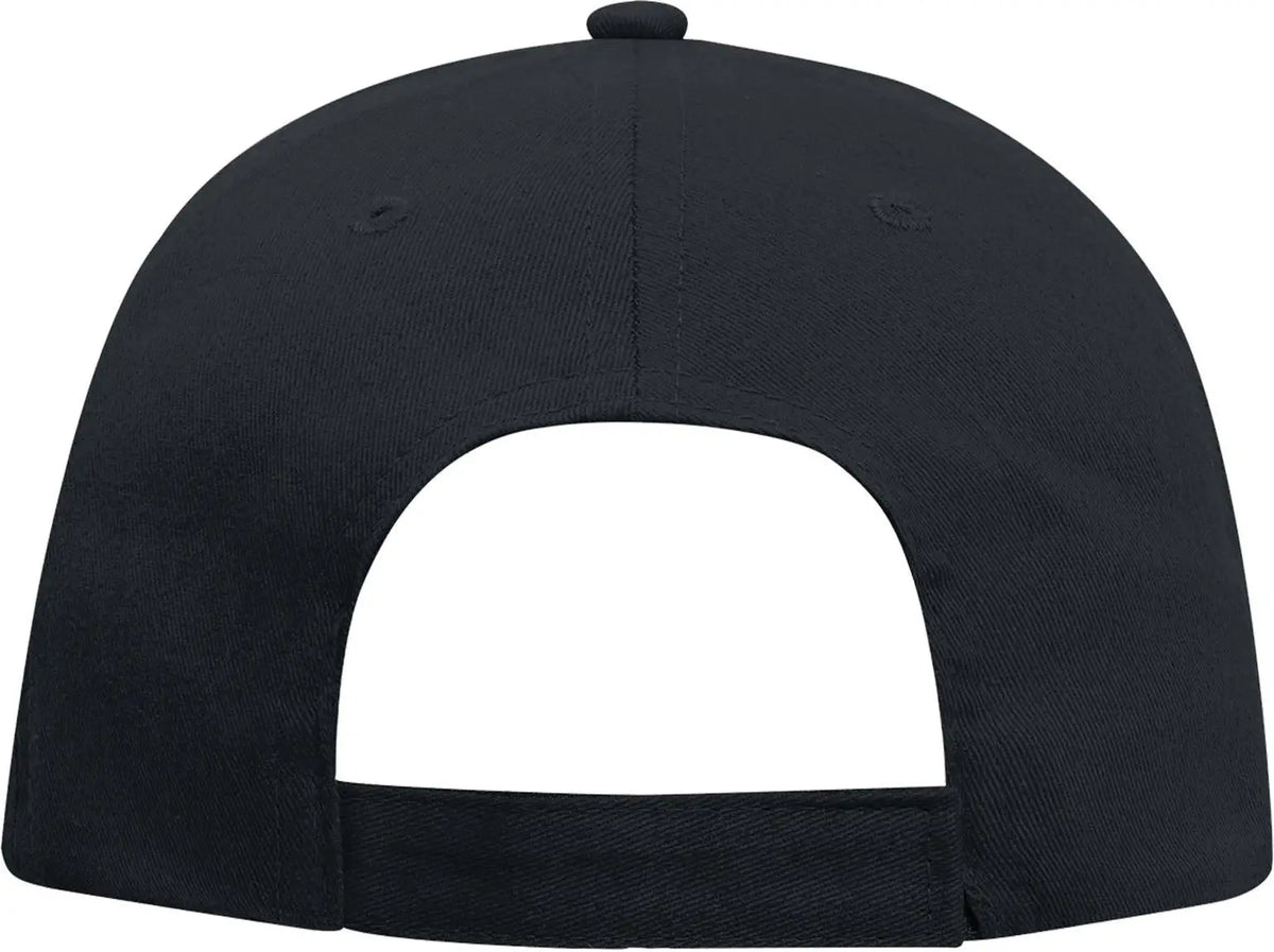 Otto 18-1108 6 Panel Low Profile Baseball Cap - Black - 1/2’’ - 7 5/8’’
