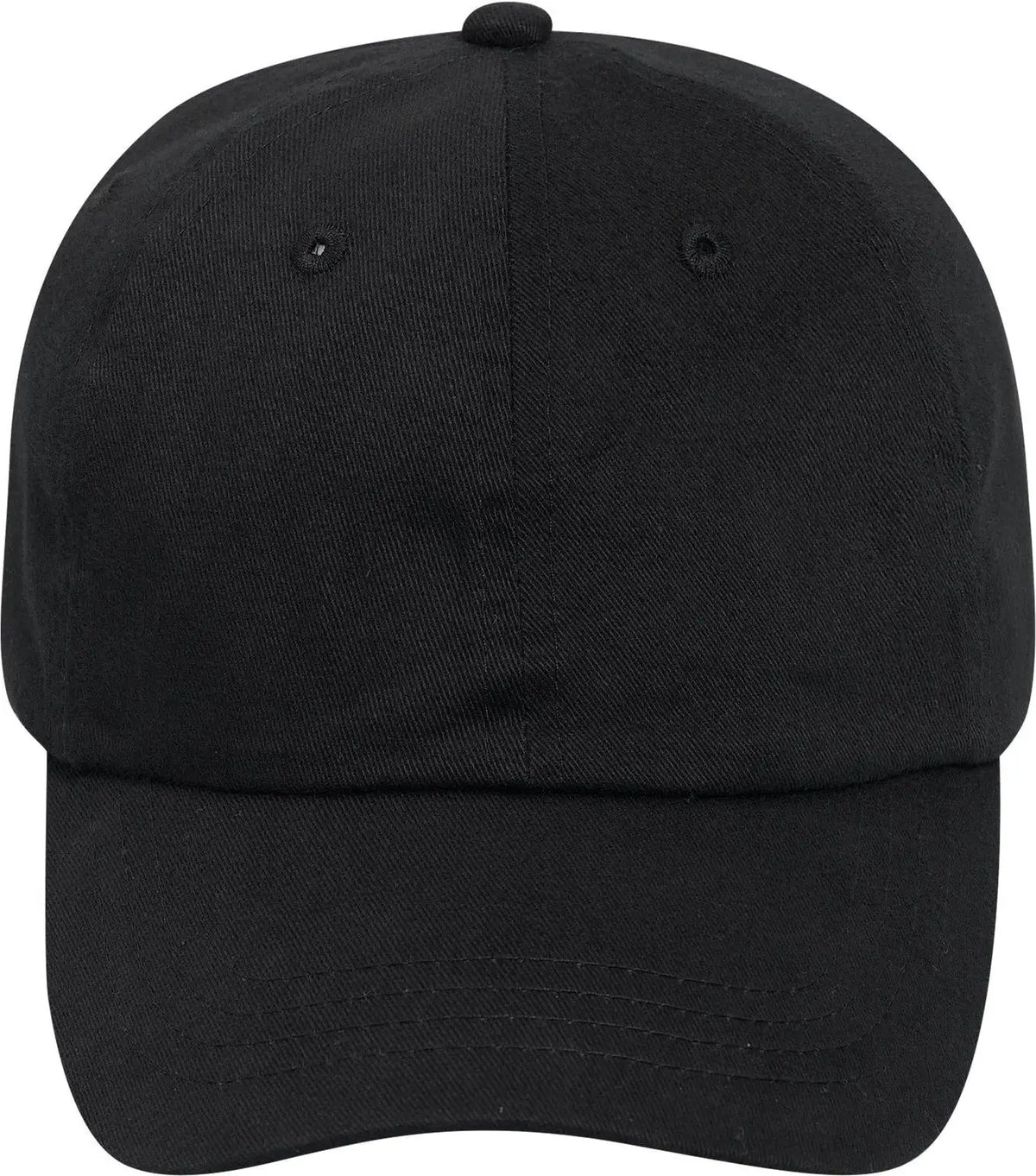 Otto 18-1108 6 Panel Low Profile Baseball Cap - Black - 1/2’’ - 7 5/8’’