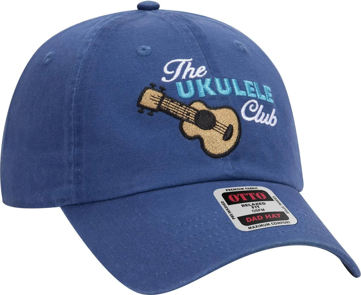 Otto 18-1219 6 Panel Low Profile Dad Cap - Black - 1/2’’ - 7 5/8’’