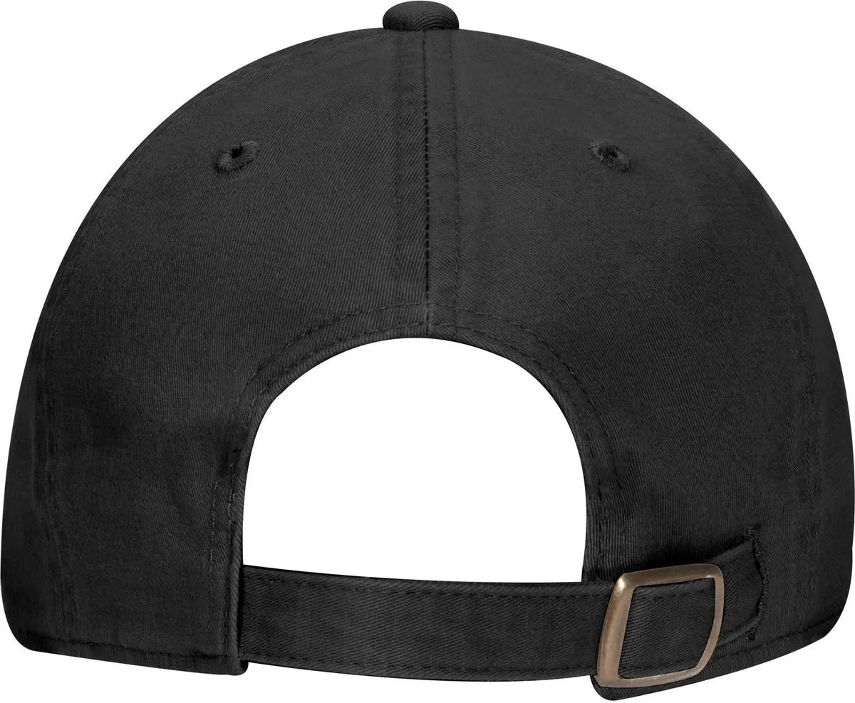 Otto 18-1219 6 Panel Low Profile Dad Cap - Black - 1/2’’ - 7 5/8’’