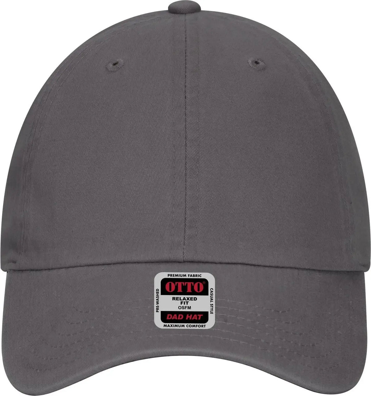 Otto 18-1219 6 Panel Low Profile Dad Cap - Char. Gray - 1/2’’ - 7 5/8’’