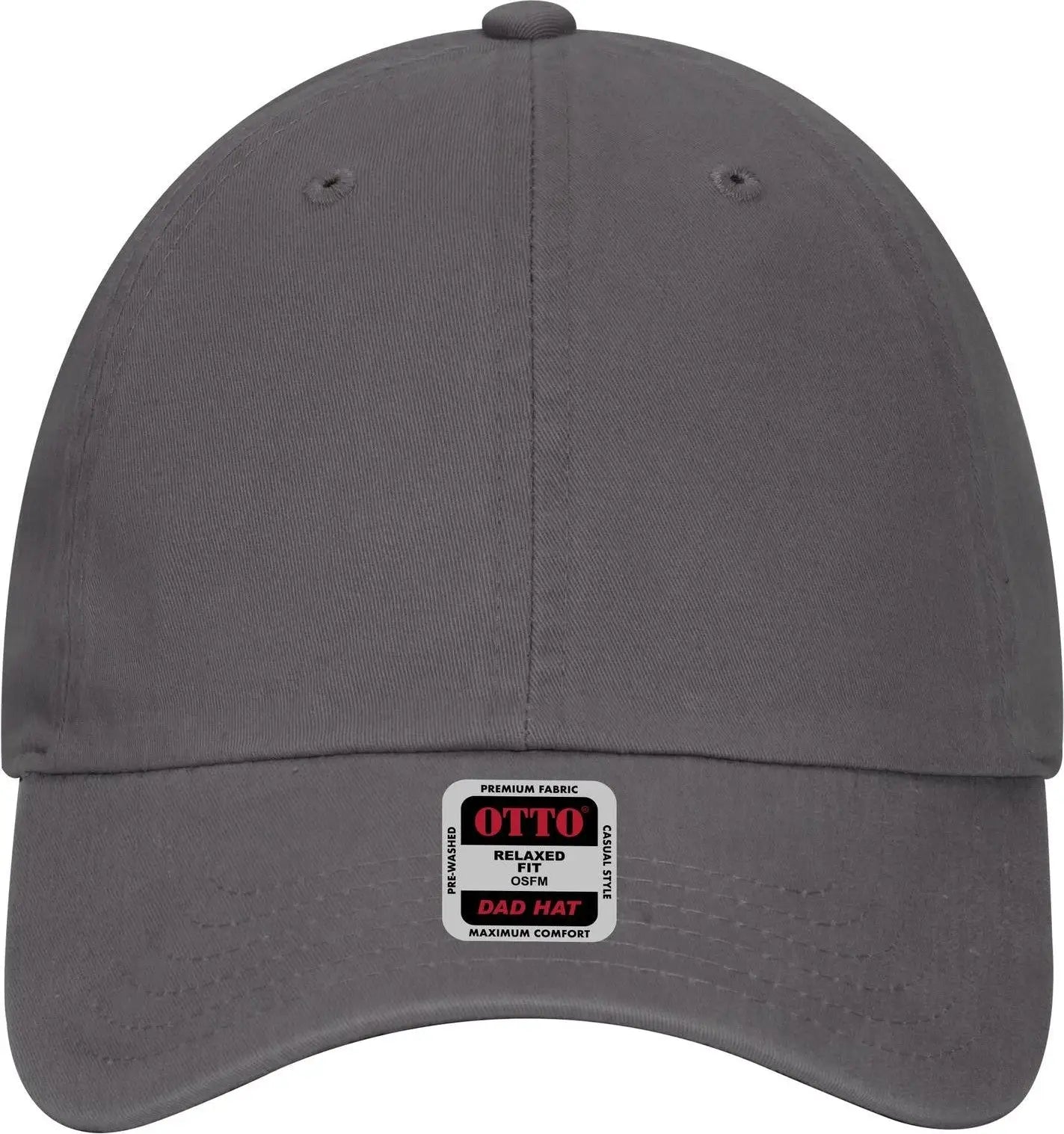 Otto 18-1219 6 Panel Low Profile Dad Cap - Char. Gray - 1/2’’ - 7 5/8’’