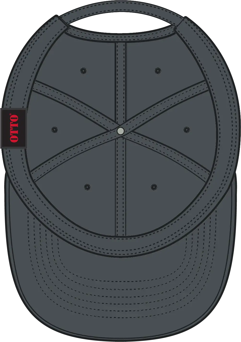 Otto 18-1219 6 Panel Low Profile Dad Cap - Char. Gray - 1/2’’ - 7 5/8’’