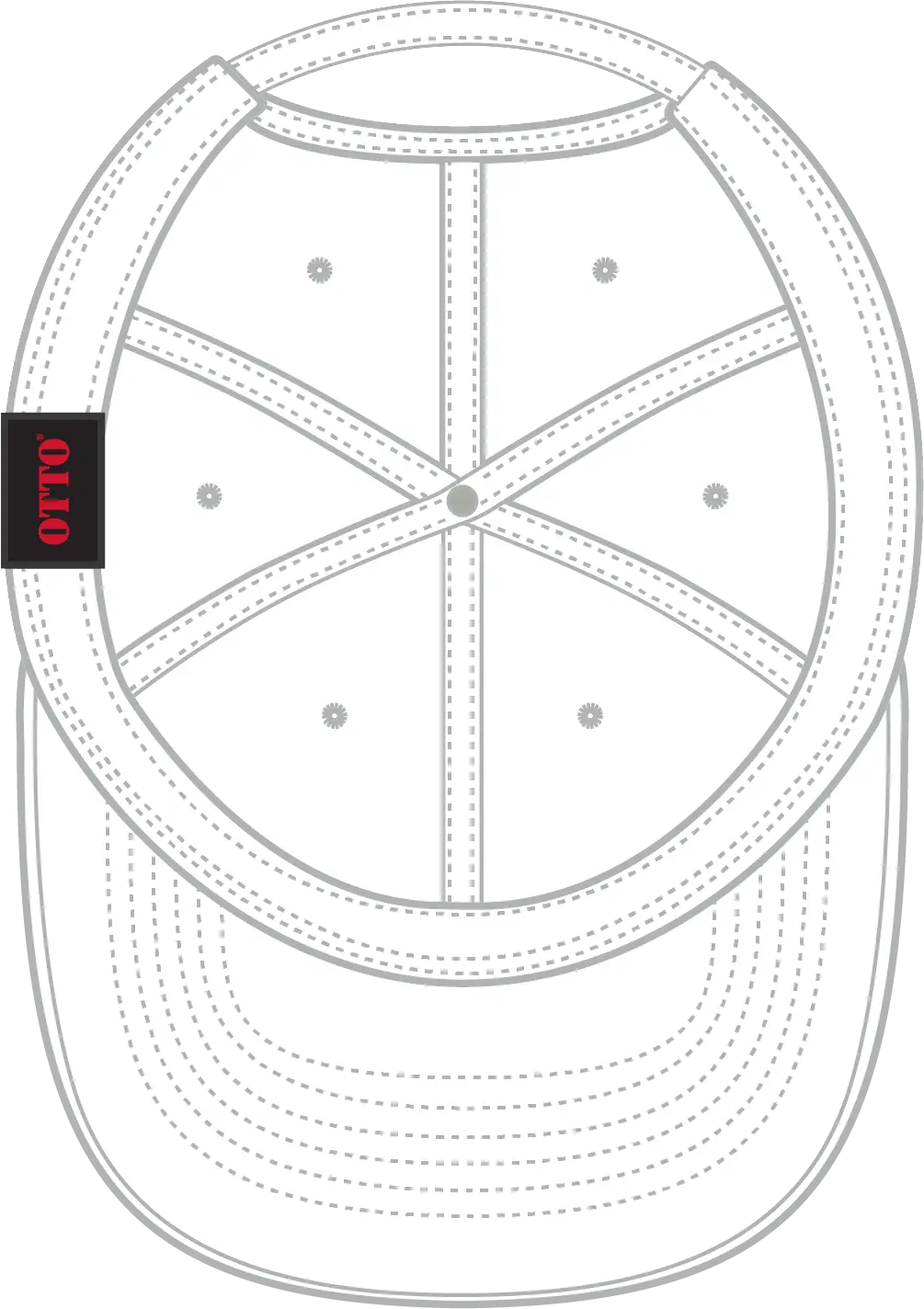 Otto 18-1219 6 Panel Low Profile Dad Cap - White - 1/2’’ - 7 5/8’’