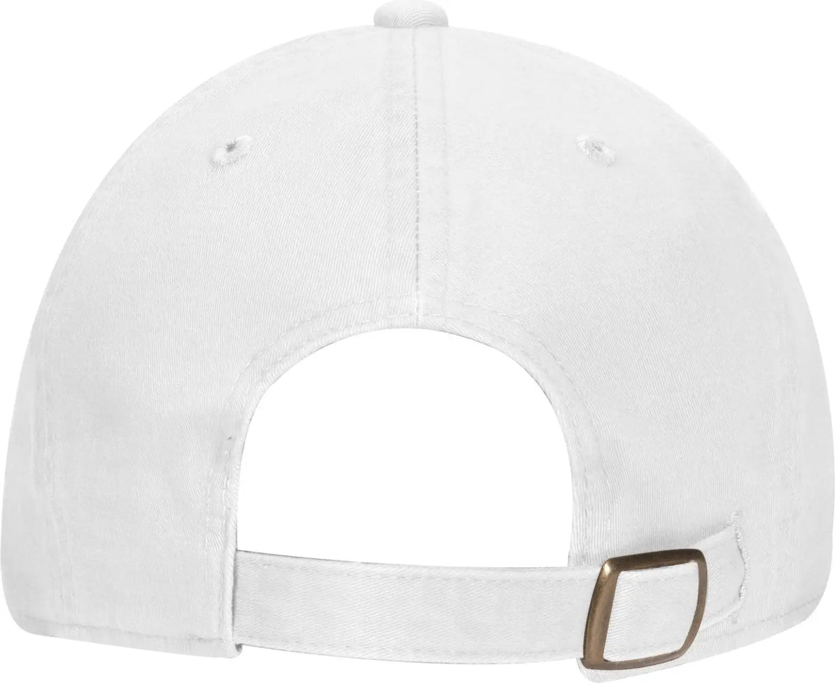 Otto 18-1219 6 Panel Low Profile Dad Cap - White - 1/2’’ - 7 5/8’’