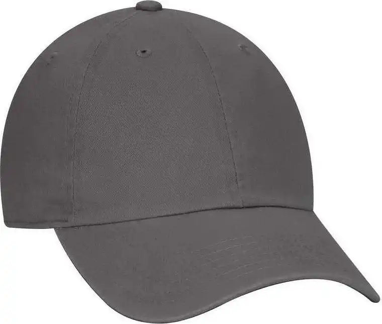 Otto 18-1219 Garment Washed Superior Combed Cotton Twill 6 Panel Low Profile Dad Hat - Charcoal Gray - Dark / one Size