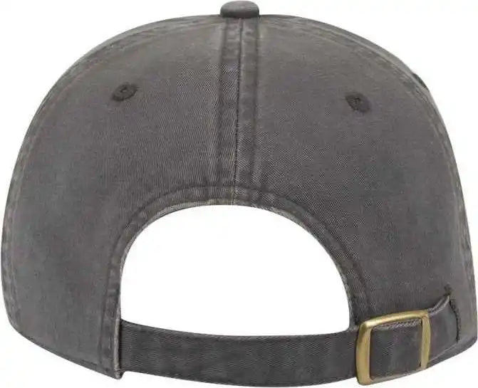 Otto 18-1219 Garment Washed Superior Combed Cotton Twill 6 Panel Low Profile Dad Hat - Charcoal Gray - Dark / one Size