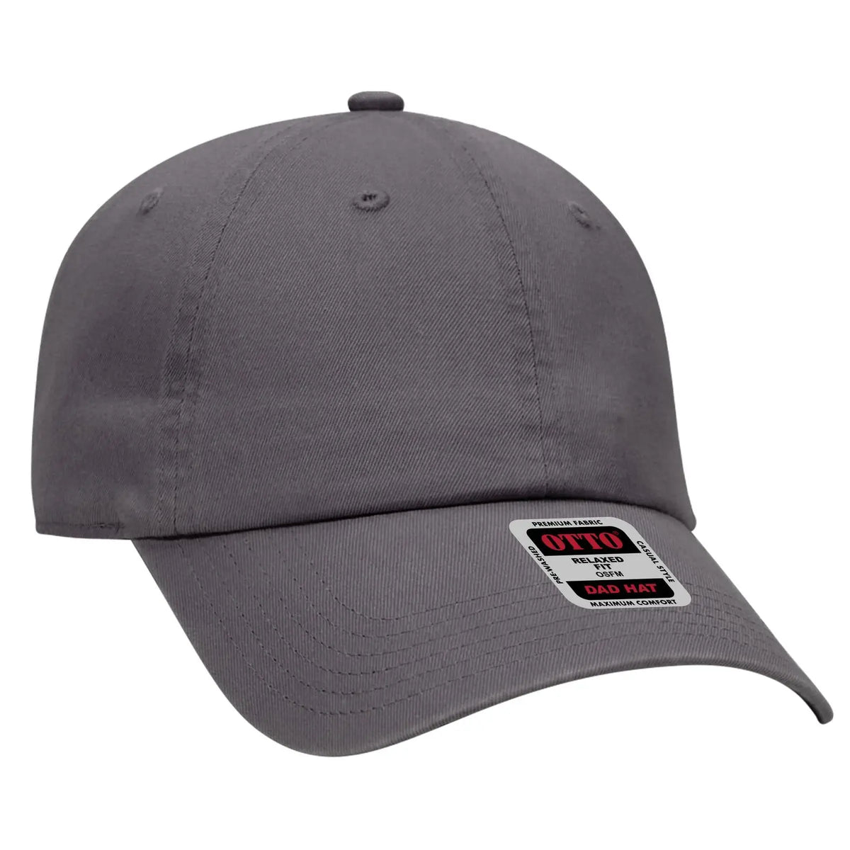 Otto 18-1225 6 Panel Low Profile Dad Cap - Char. Gray - 7 3/8’’ - 5/8’’