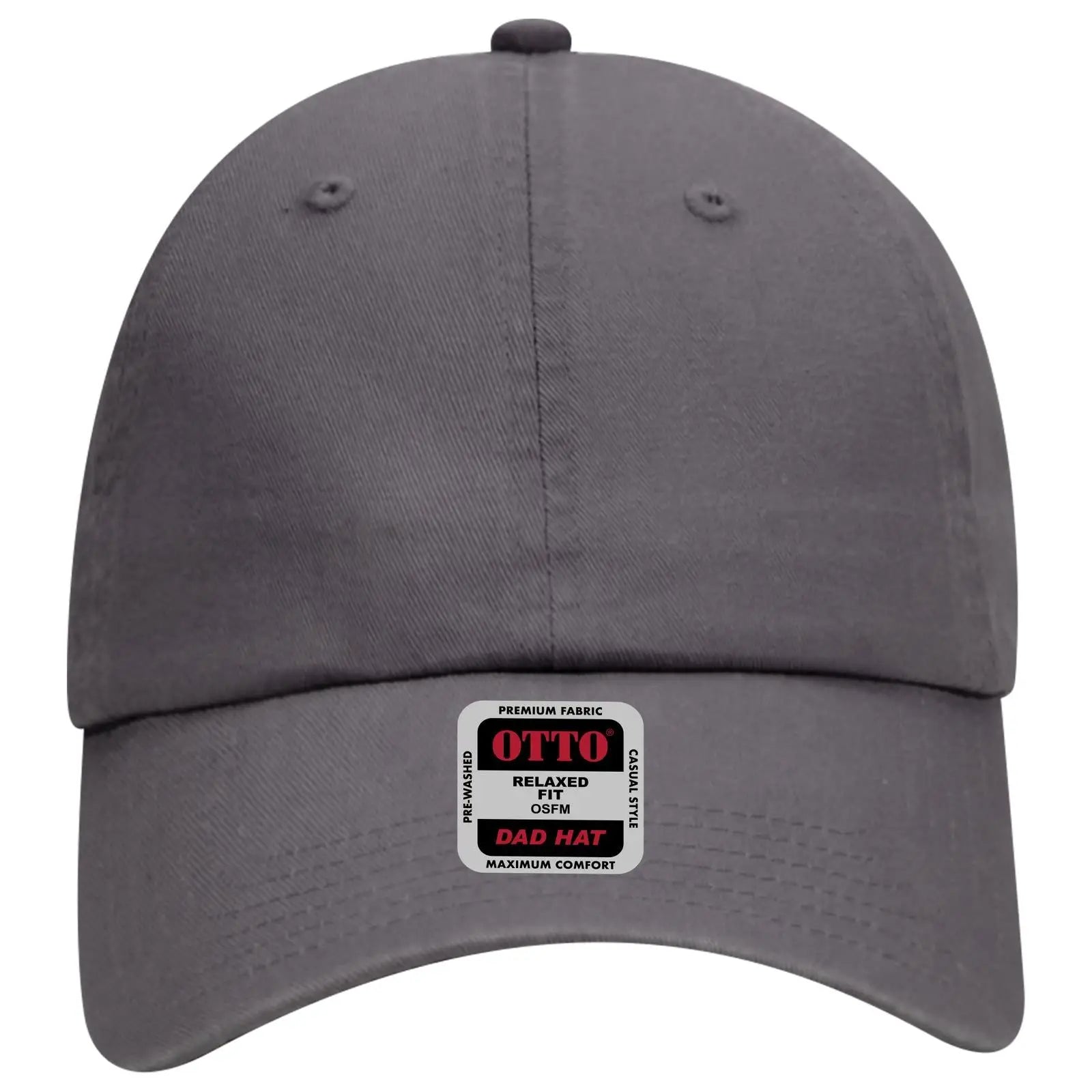 Otto 18-1225 6 Panel Low Profile Dad Cap - Char. Gray - 7 3/8’’ - 5/8’’