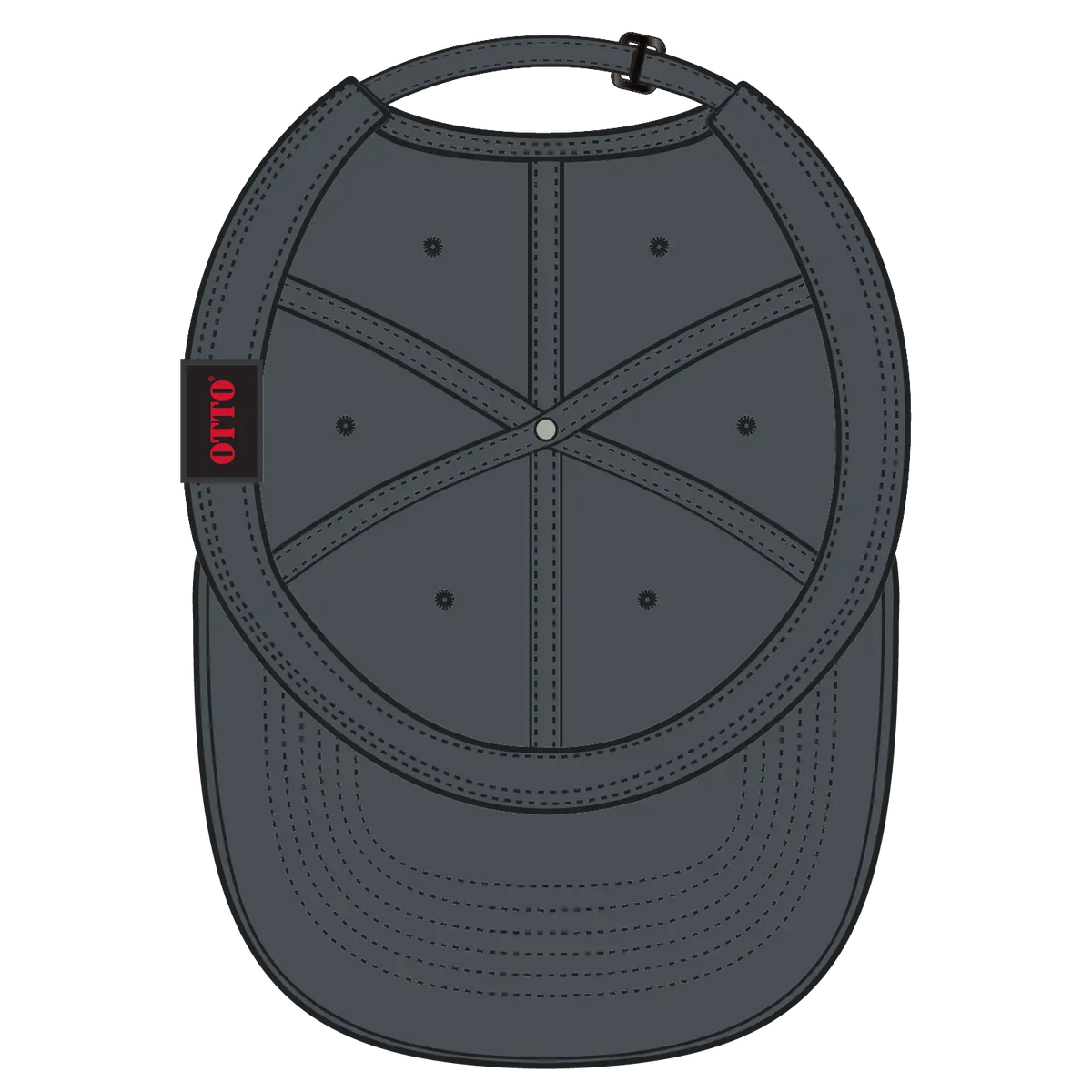 Otto 18-1225 6 Panel Low Profile Dad Cap - Char. Gray - 7 3/8’’ - 5/8’’