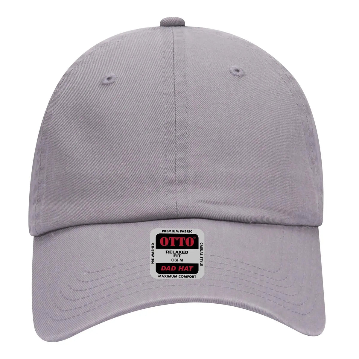 Otto 18-1225 6 Panel Low Profile Dad Cap - Gray - 7 3/8’’ - 5/8’’