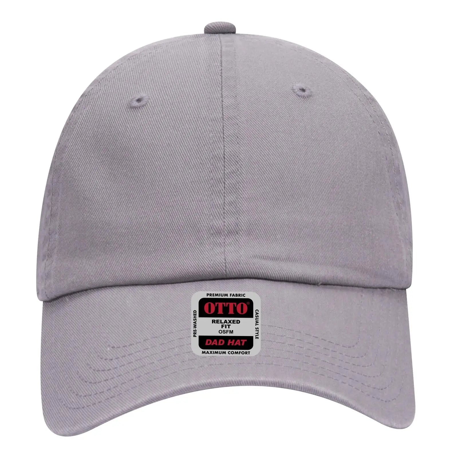 Otto 18-1225 6 Panel Low Profile Dad Cap - Gray - 7 3/8’’ - 5/8’’