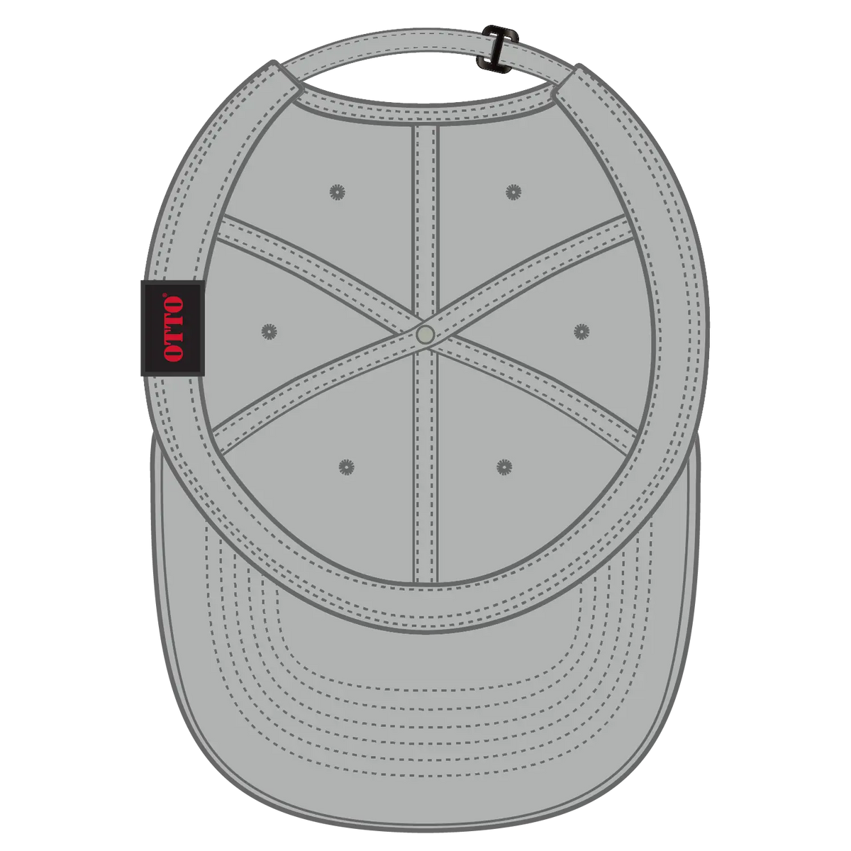 Otto 18-1225 6 Panel Low Profile Dad Cap - Gray - 7 3/8’’ - 5/8’’