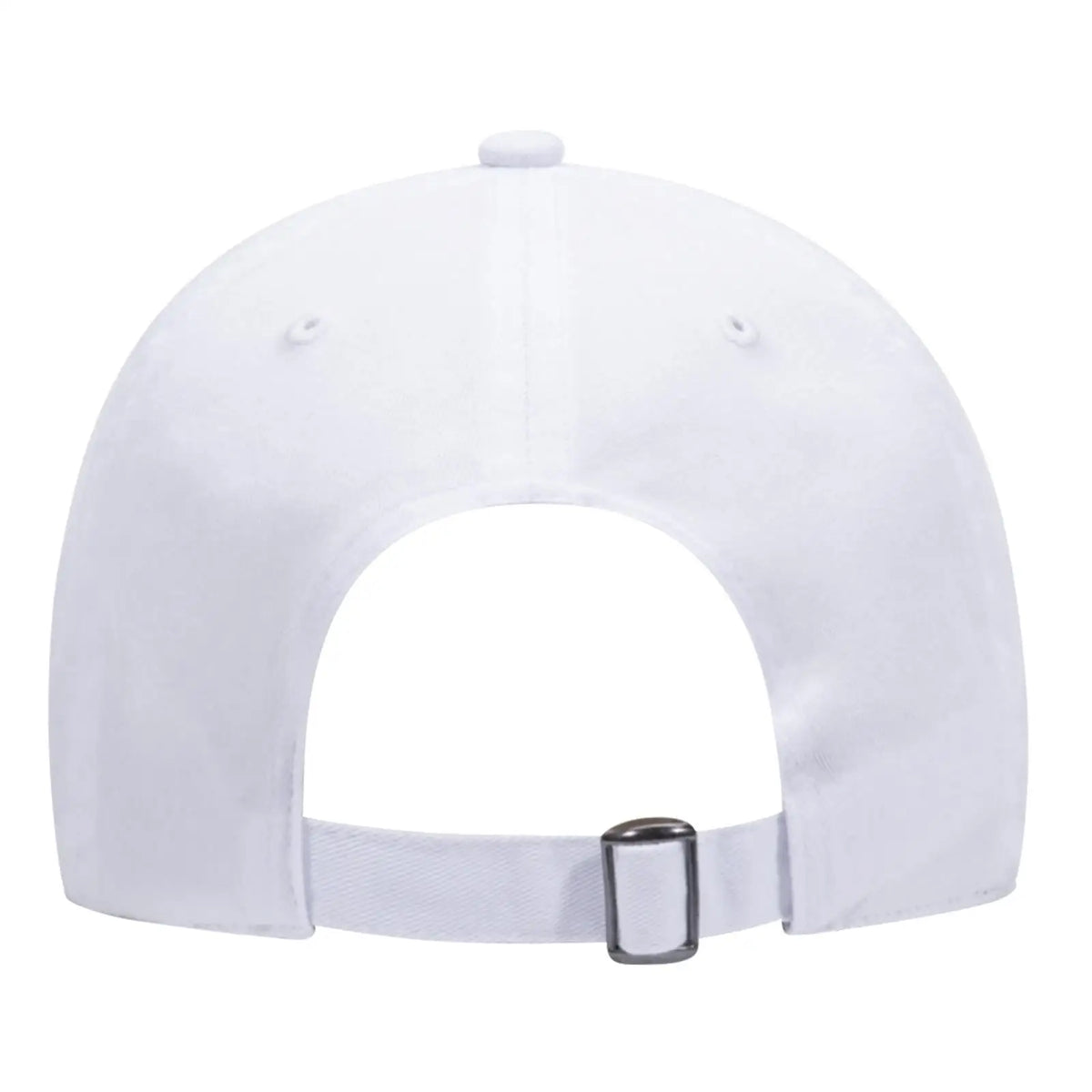 Otto 18-1225 6 Panel Low Profile Dad Cap - White - 7 3/8’’ - 5/8’’