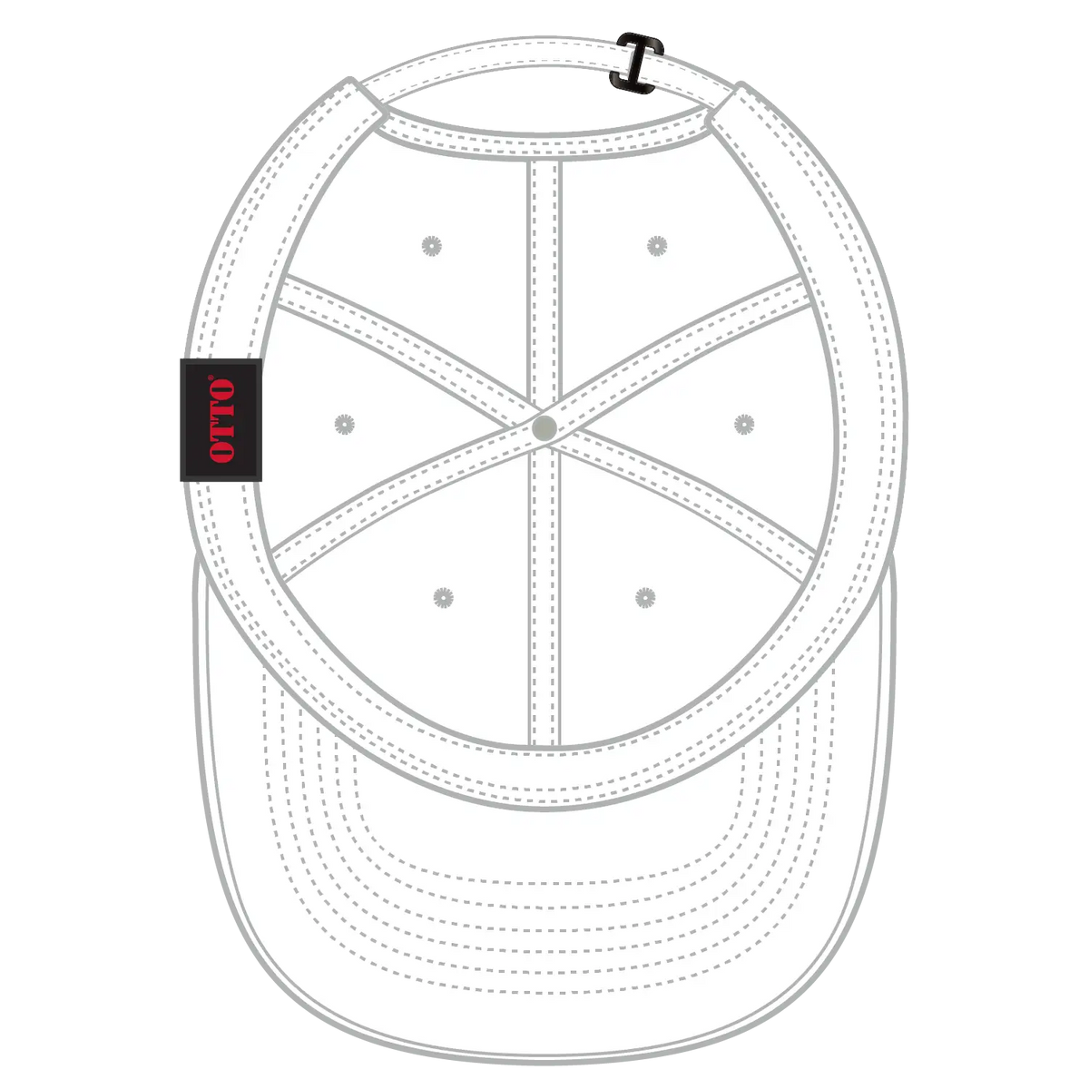 Otto 18-1225 6 Panel Low Profile Dad Cap - White - 7 3/8’’ - 5/8’’