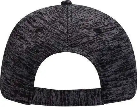 Otto 18-1231 Comfy Fit 6 Panel Low Profile Baseball Cap - Heather Black - one Size Fits Most