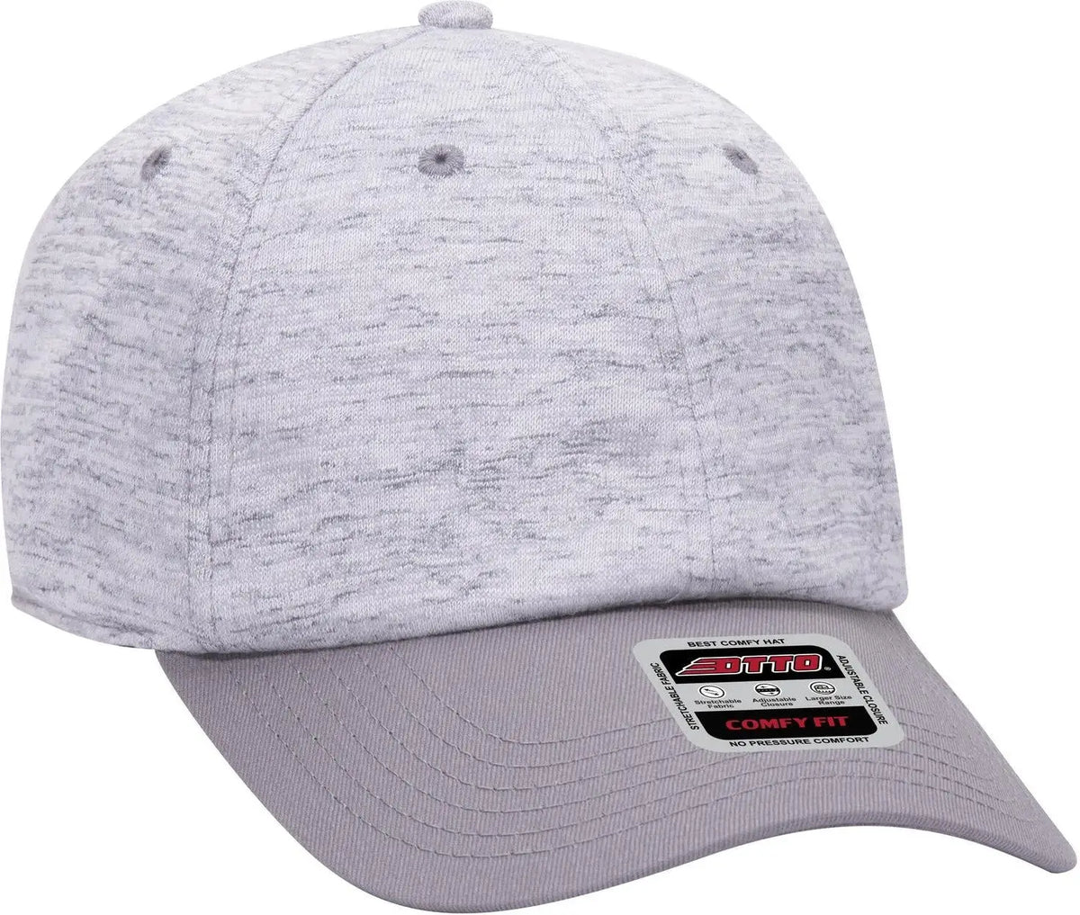 Otto 18-1231 ?Otto Comfy Fit’ 6 Panel Low Profile Baseball Cap - Gry/h. Gry - 1/2’’ - 7 5/8’’
