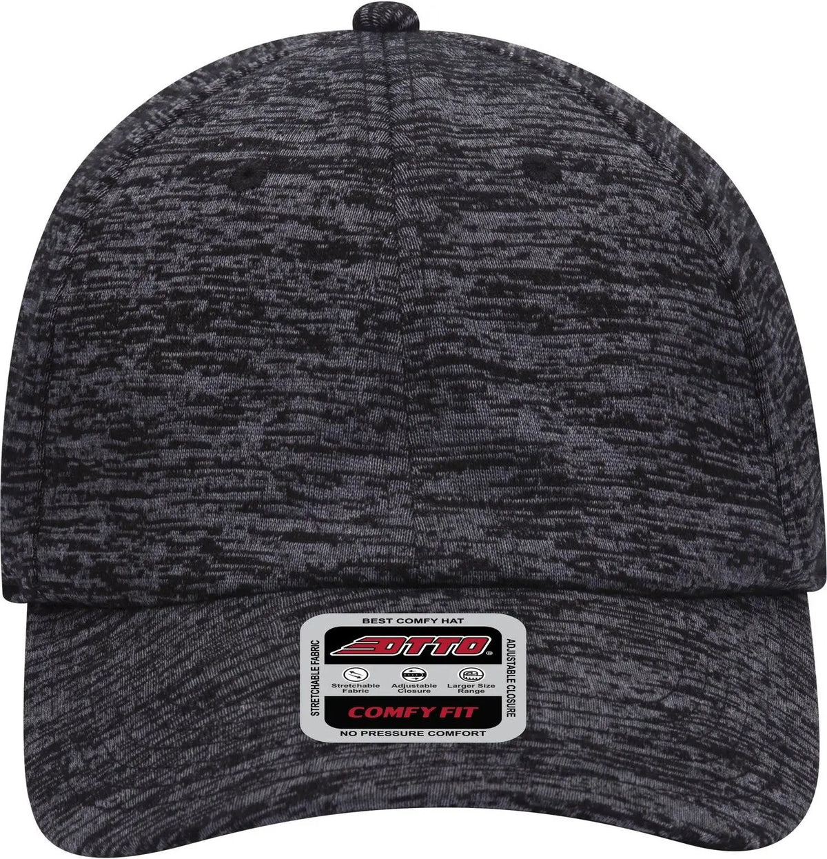 Otto 18-1231 ?Otto Comfy Fit’ 6 Panel Low Profile Baseball Cap - Heath. Black - 1/2’’ - 7 5/8’’