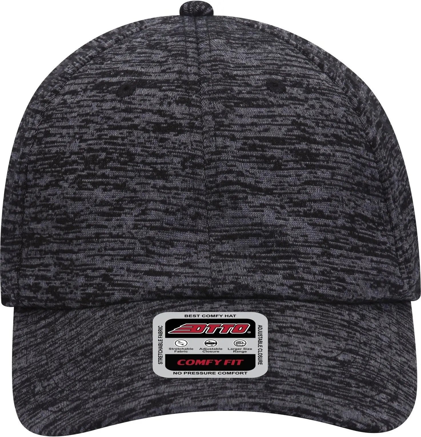 Otto 18-1231 ?Otto Comfy Fit’ 6 Panel Low Profile Baseball Cap - Heath. Black - 1/2’’ - 7 5/8’’