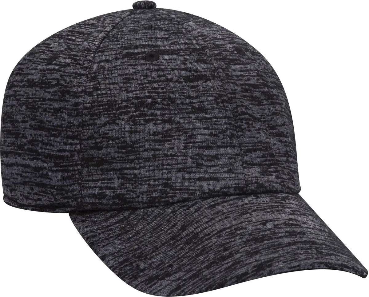 Otto 18-1231a 6 Panel Low Profile Baseball Cap - Heath. Black - 1/2’’ - 7 5/8’’