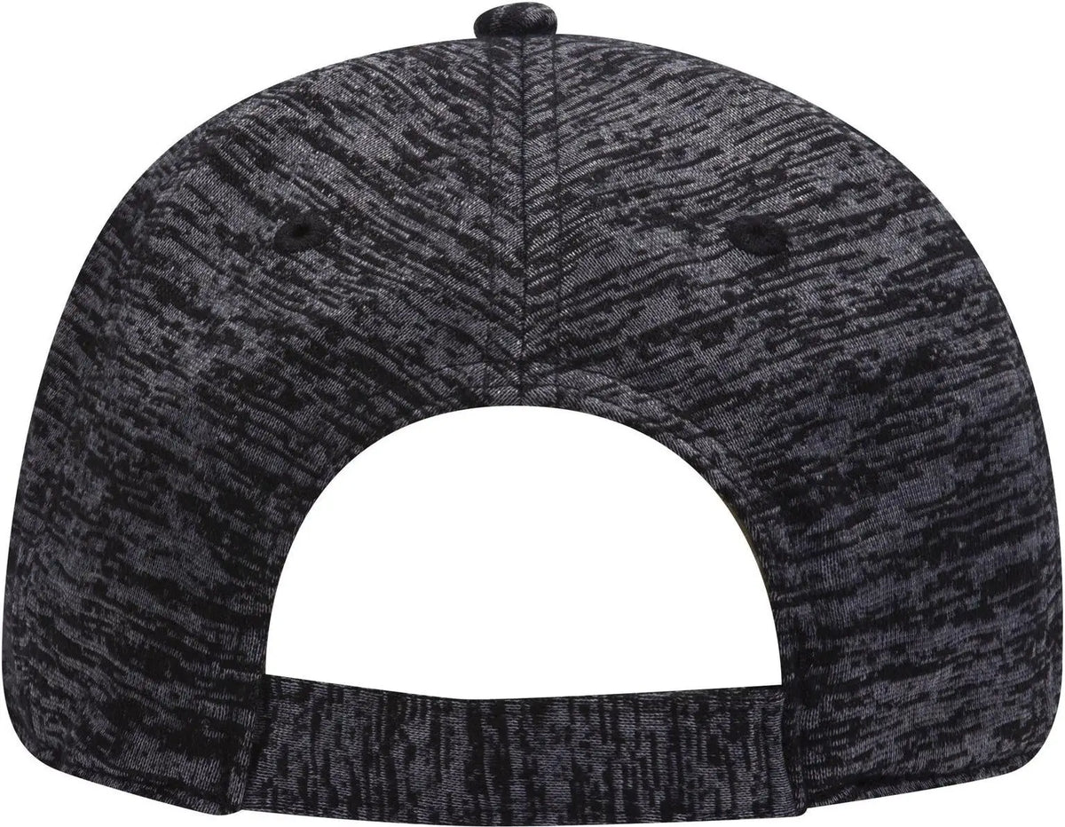Otto 18-1231a 6 Panel Low Profile Baseball Cap - Heath. Black - 1/2’’ - 7 5/8’’