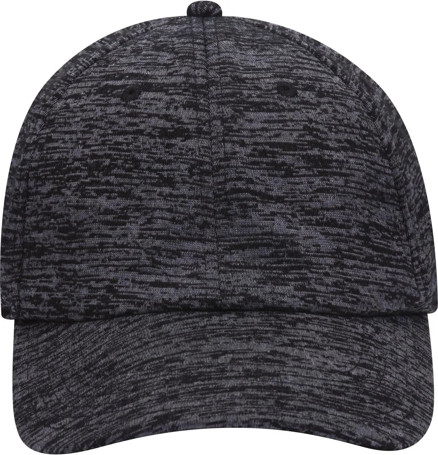 Otto 18-1231a 6 Panel Low Profile Baseball Cap - Heath. Black - 1/2’’ - 7 5/8’’
