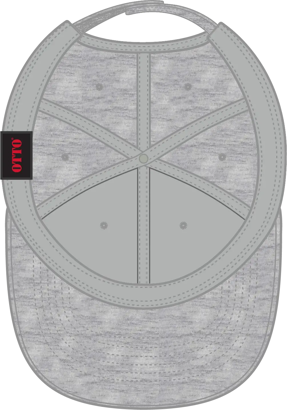 Otto 18-1231a 6 Panel Low Profile Baseball Cap - Heath. Gray - 1/2’’ - 7 5/8’’