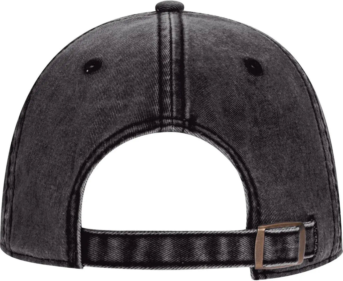 Otto 18-1248 6 Panel Low Profile Dad Cap - Black - 1/2’’ - 7 5/8’’