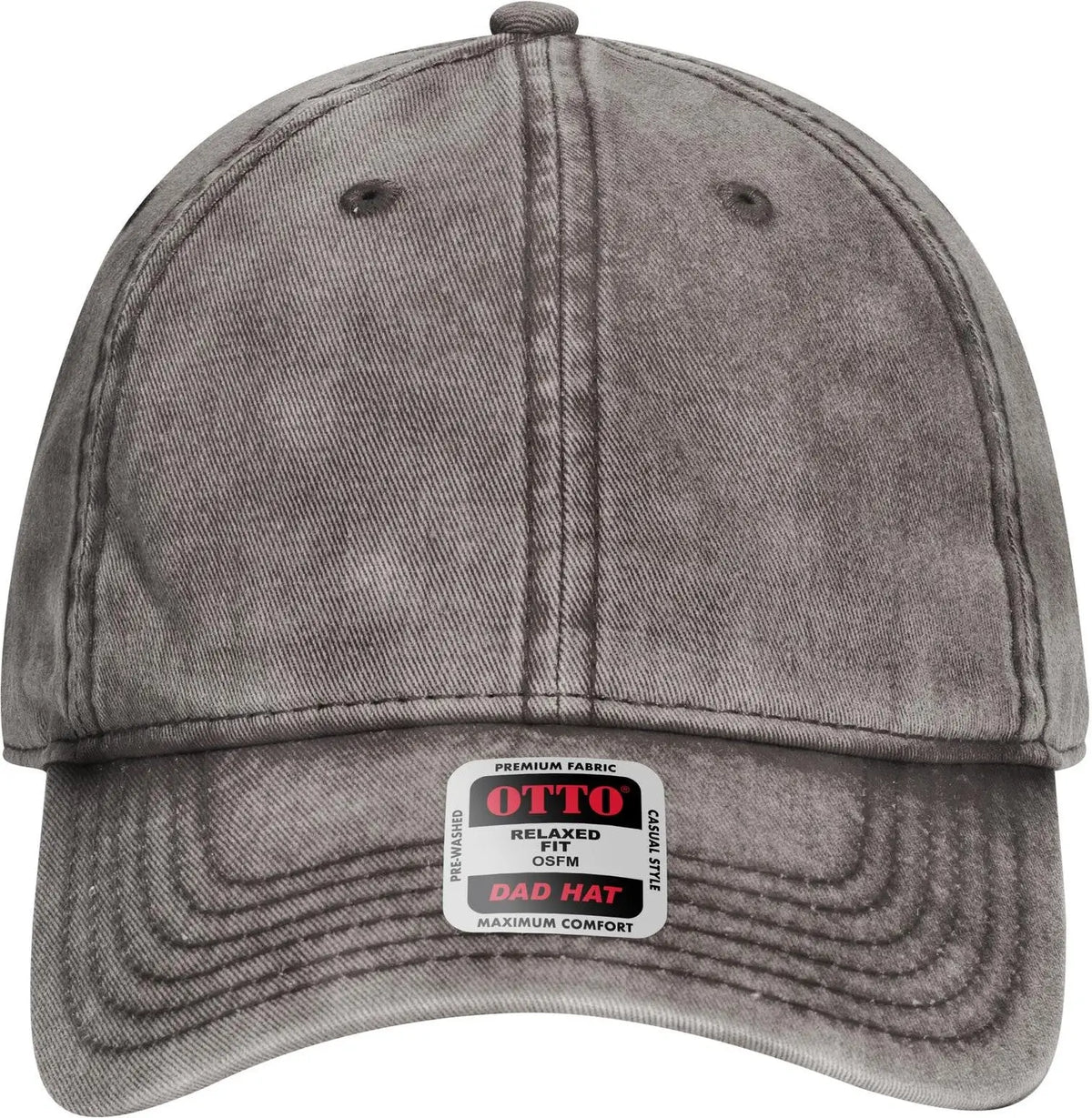 Otto 18-1248 6 Panel Low Profile Dad Cap - Char. Gray - 1/2’’ - 7 5/8’’