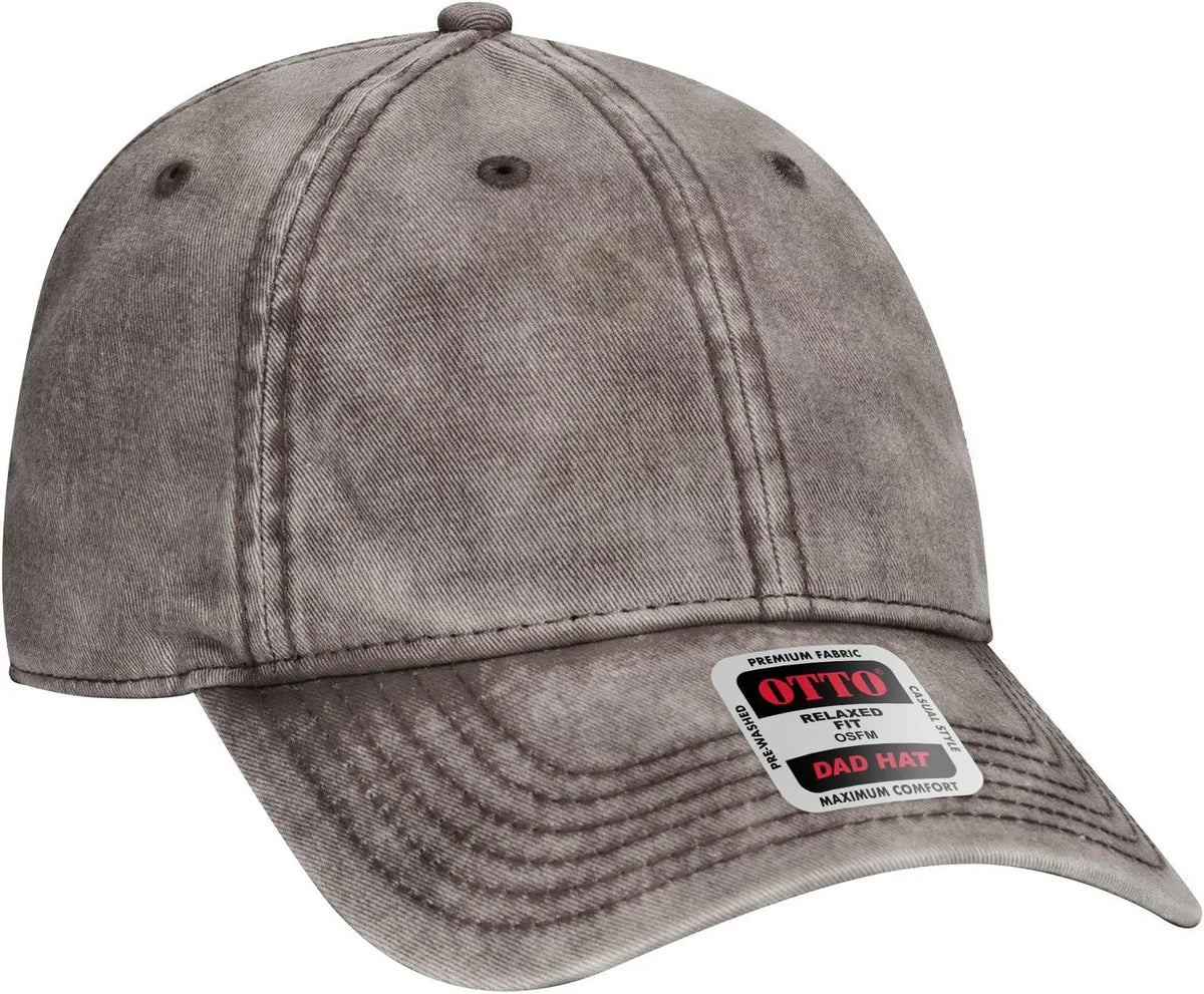 Otto 18-1248 6 Panel Low Profile Dad Cap - Char. Gray - 1/2’’ - 7 5/8’’