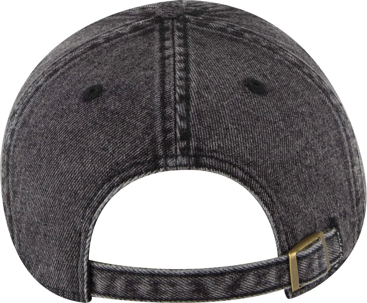 Otto 18-1248 6 Panel Low Profile Dad Cap - Deep Black - 1/2’’ - 7 5/8’’