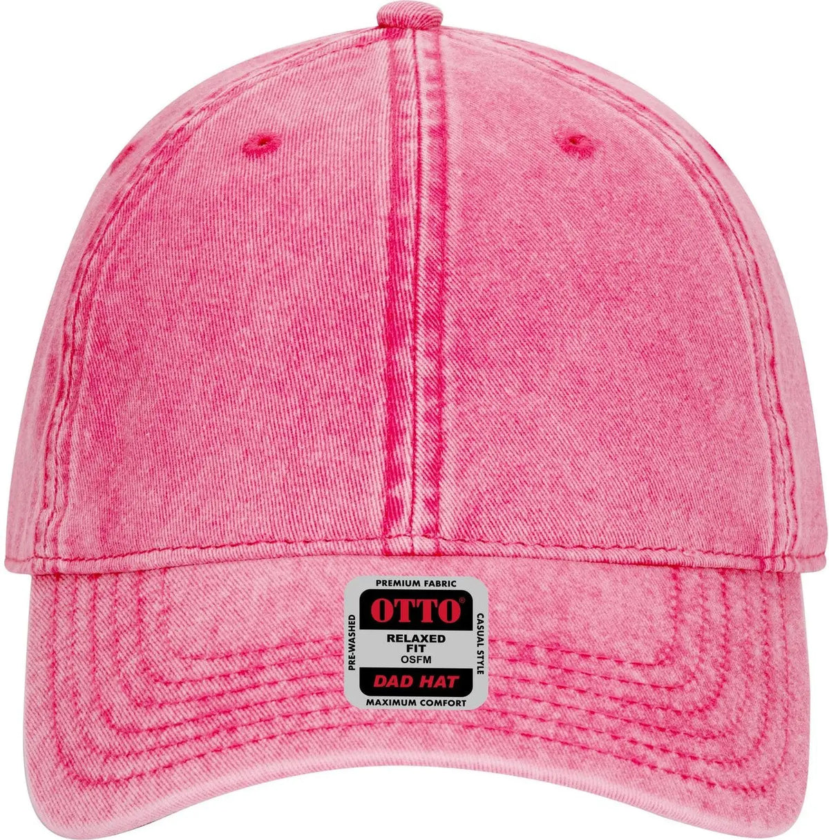 Otto 18-1248 6 Panel Low Profile Dad Cap - Hot Pink - 1/2’’ - 7 5/8’’