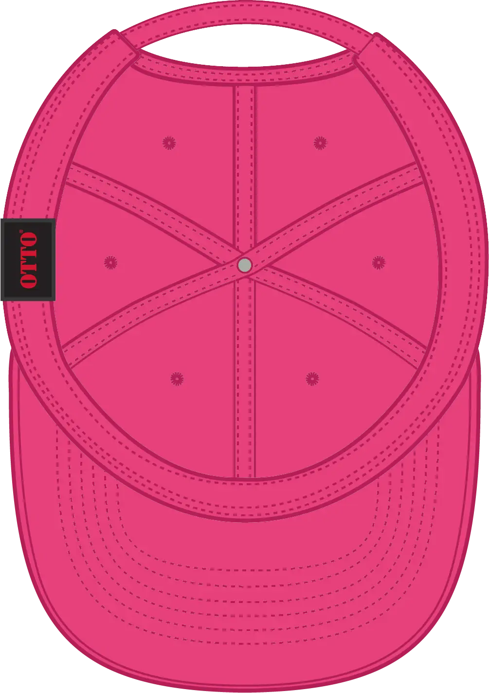 Otto 18-1248 6 Panel Low Profile Dad Cap - Hot Pink - 1/2’’ - 7 5/8’’