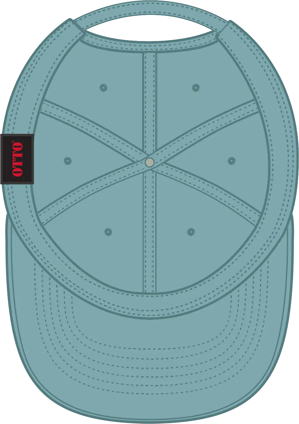 Otto 18-1248 6 Panel Low Profile Dad Cap - Lt. Blue - 1/2’’ - 7 5/8’’