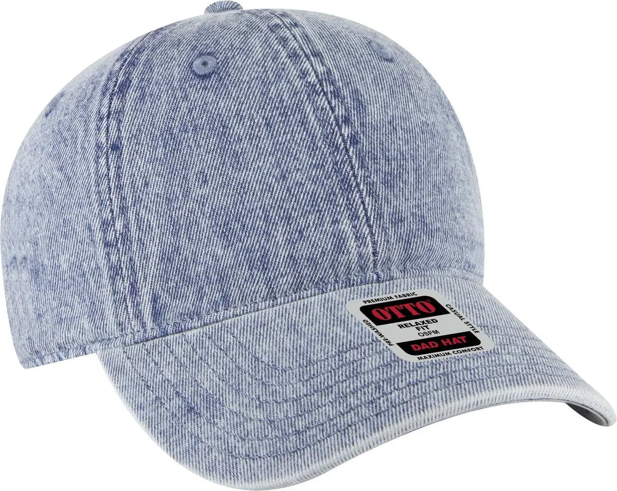 Otto 18-1248 6 Panel Low Profile Dad Cap - Lt. Blue - 1/2’’ - 7 5/8’’