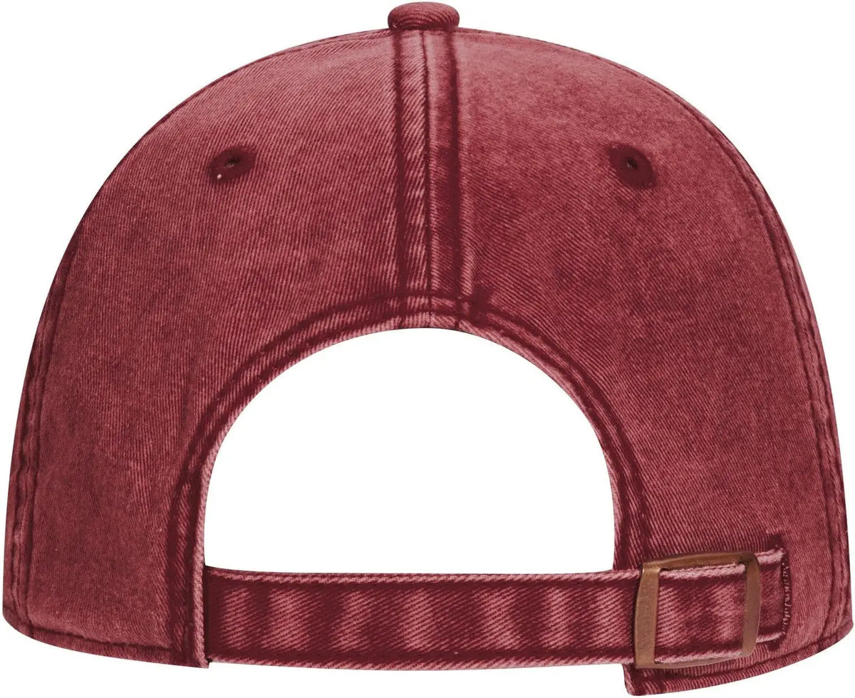 Otto 18-1248 6 Panel Low Profile Dad Cap - Maroon - 1/2’’ - 7 5/8’’