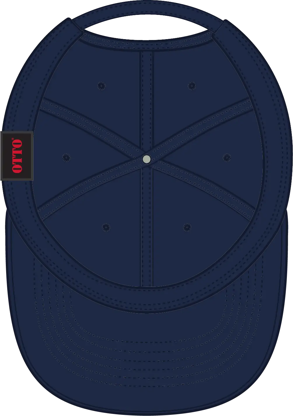 Otto 18-1248 6 Panel Low Profile Dad Cap - Navy - 1/2’’ - 7 5/8’’