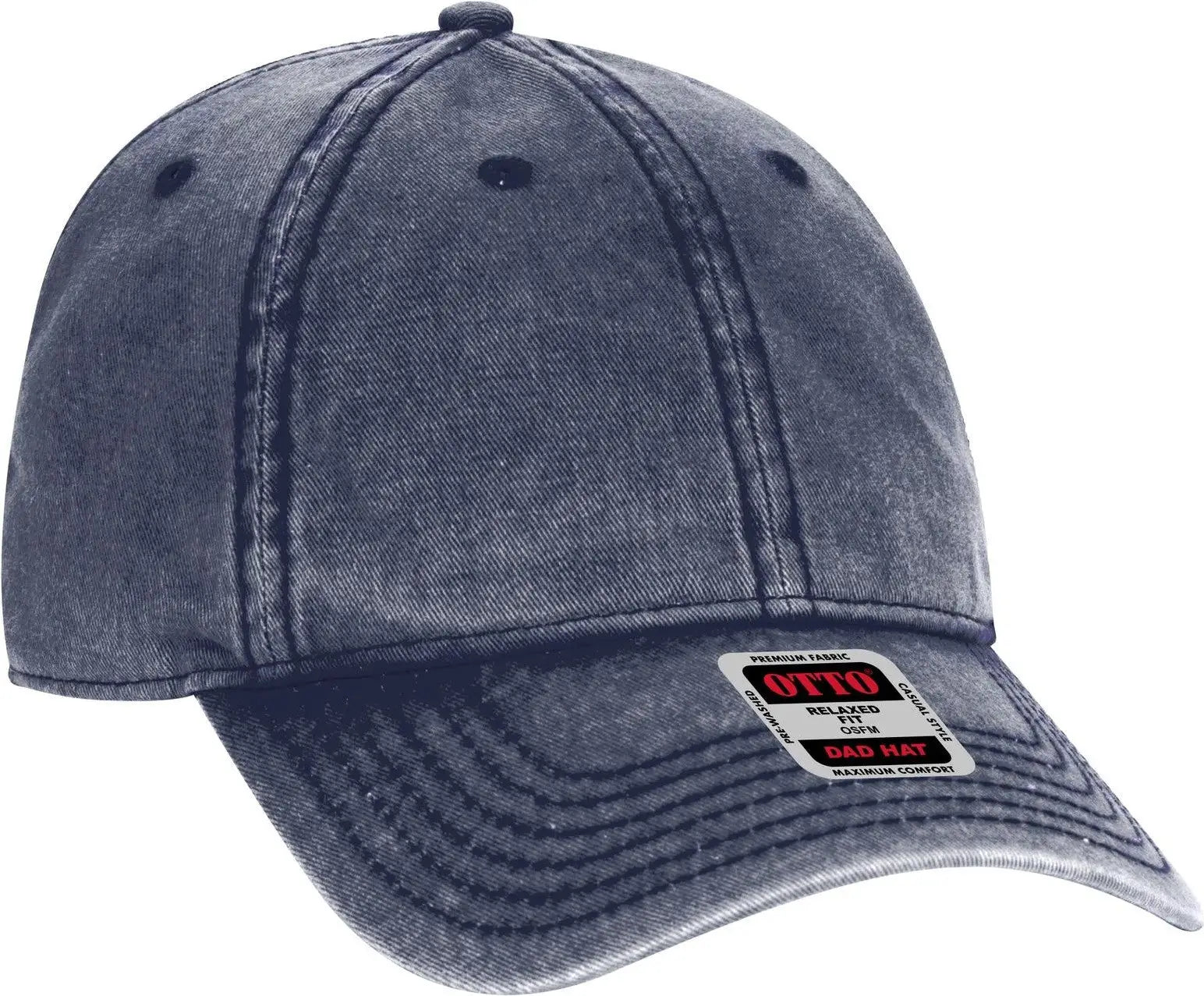Otto 18-1248 6 Panel Low Profile Dad Cap - Navy - 1/2’’ - 7 5/8’’