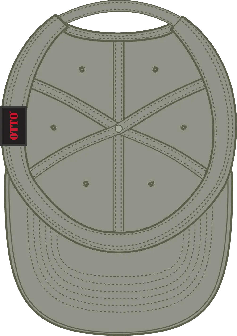 Otto 18-1248 6 Panel Low Profile Dad Cap - Ol. Green - 1/2’’ - 7 5/8’’