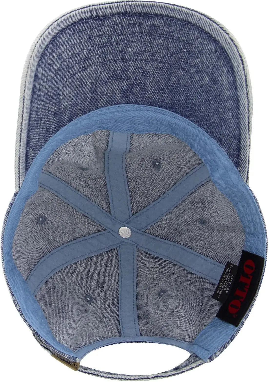 Otto 18-1249 6 Panel Low Profile Dad Cap - Lt. Blue - 1/2’’ - 7 5/8’’